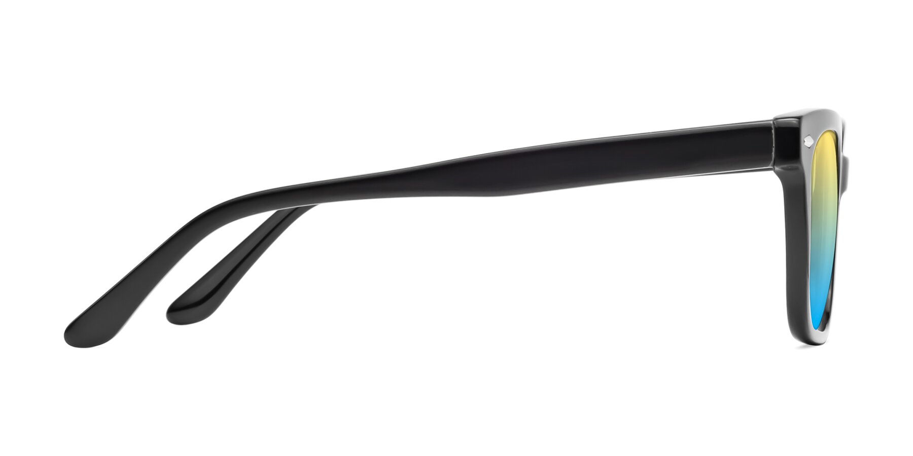Side of 1052 in Black with Yellow / Blue Gradient Lenses