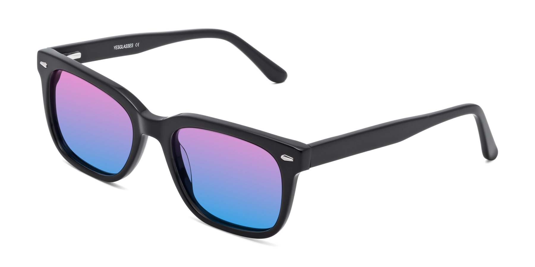 Angle of 1052 in Black with Pink / Blue Gradient Lenses