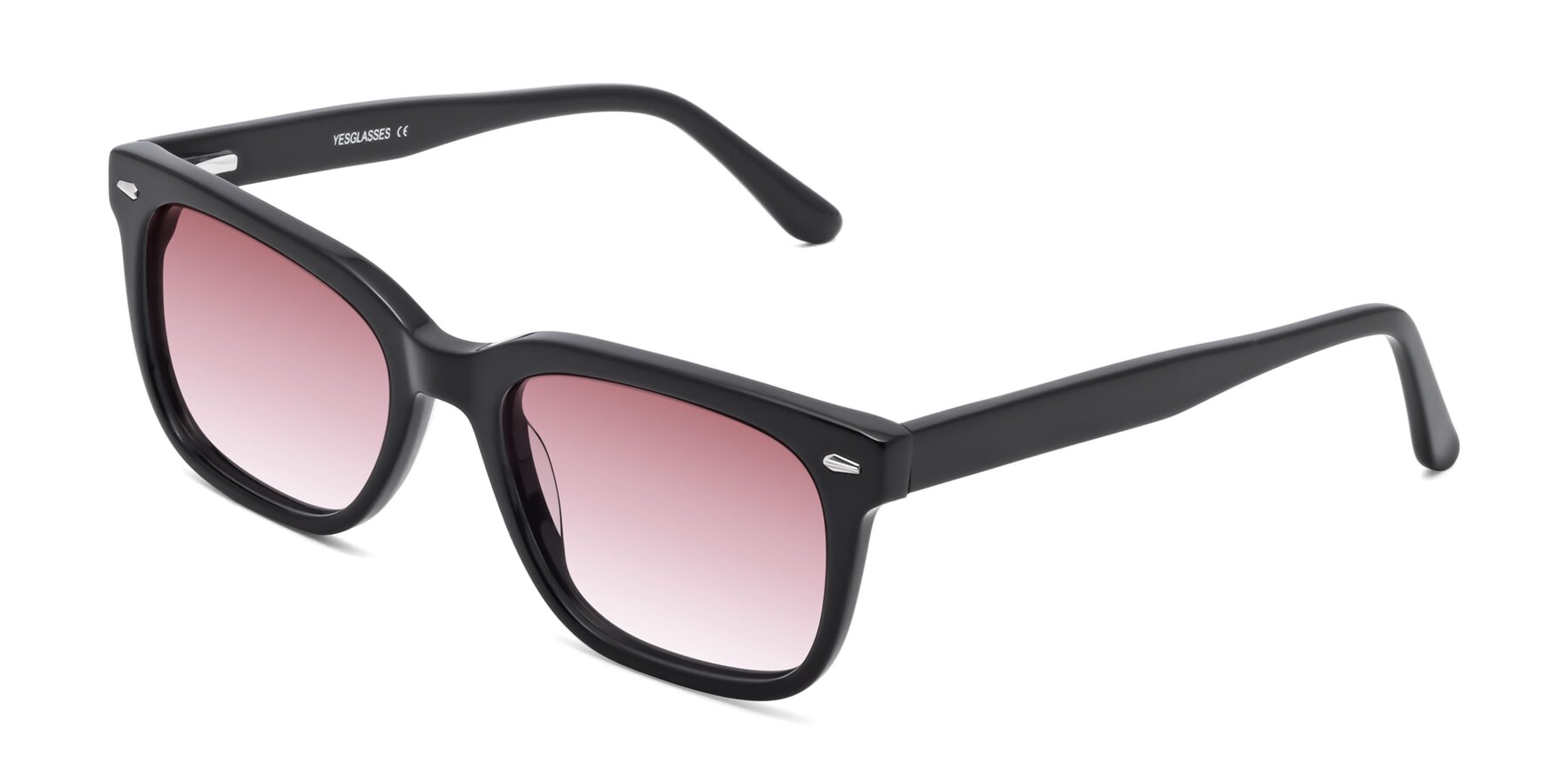 Angle of 1052 in Black with Garnet Gradient Lenses