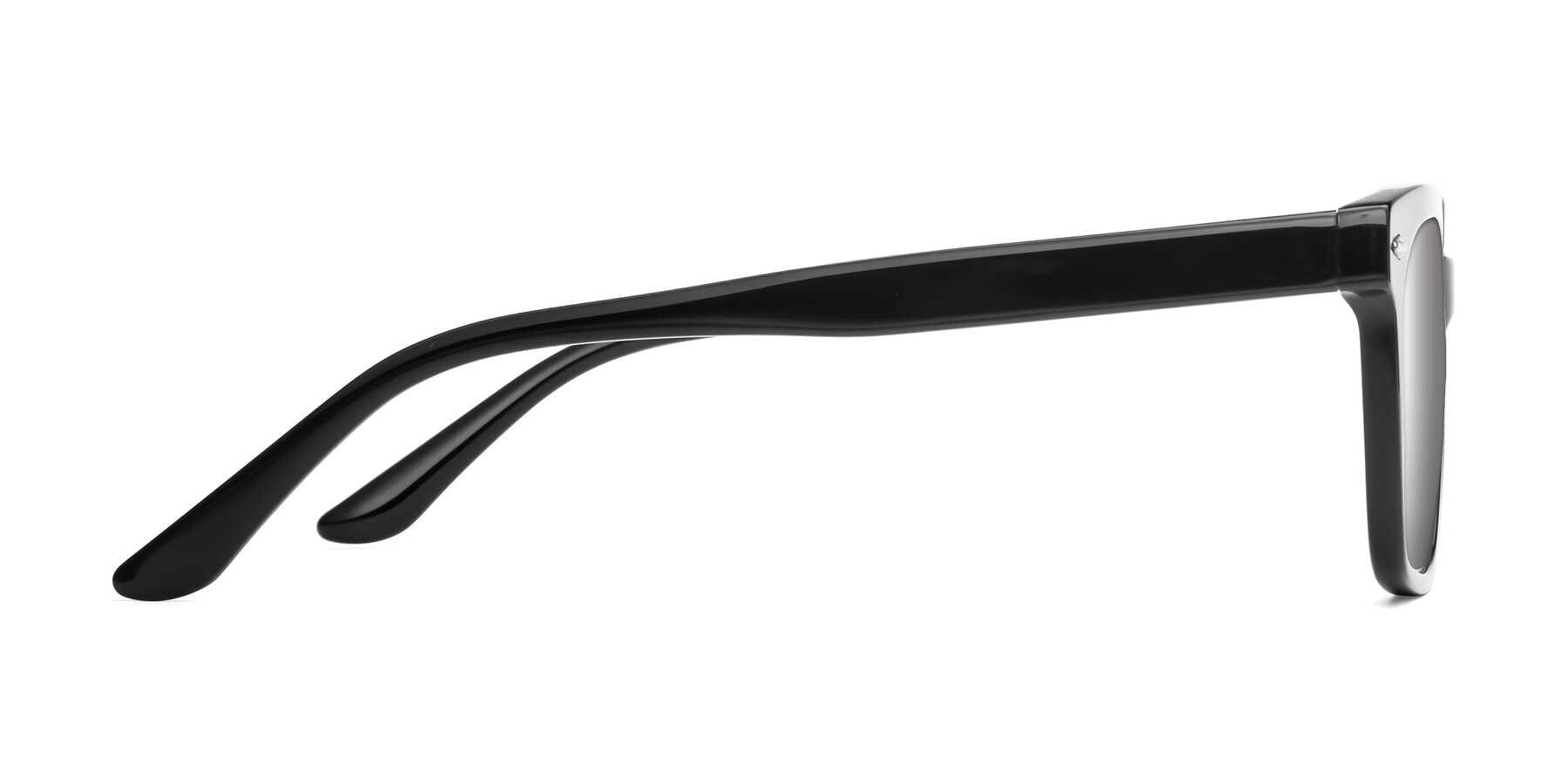 Side of 1052 in Black with Silver Mirrored Lenses