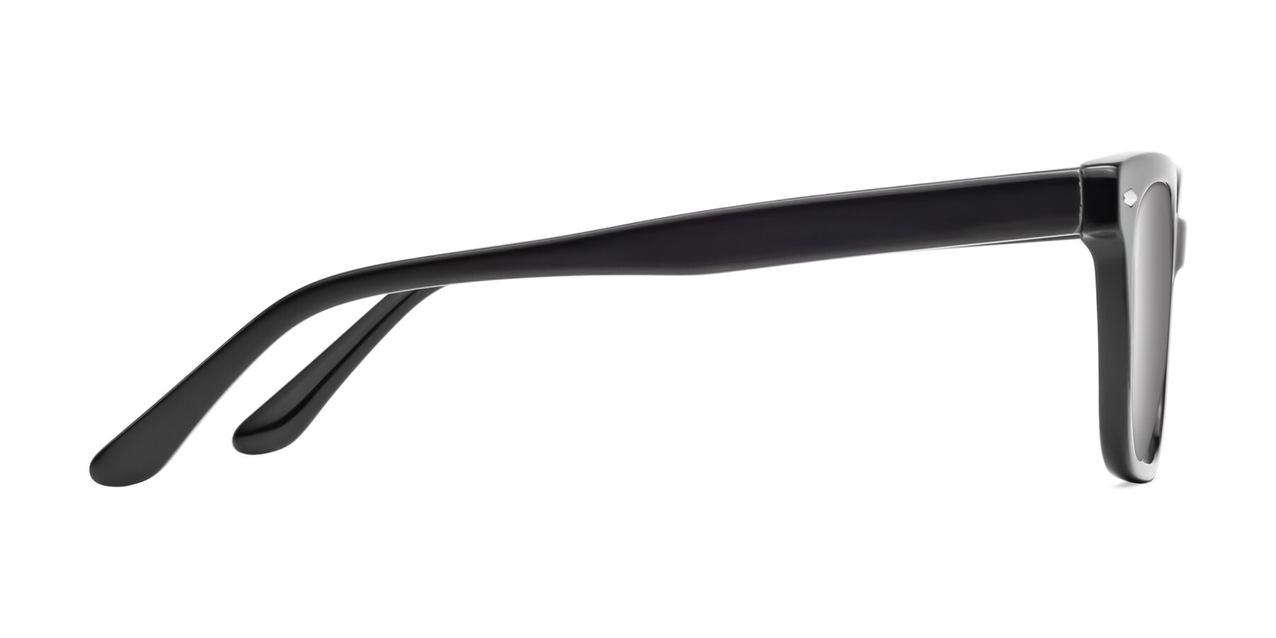 Side of 1052 in Black with Silver Mirrored Lenses