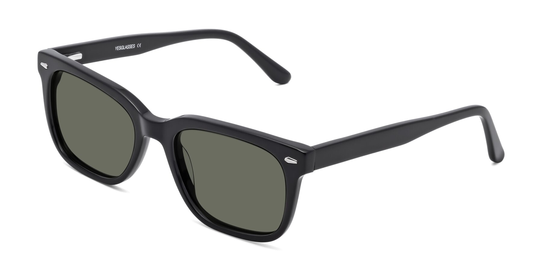 Angle of 1052 in Black with Gray Polarized Lenses