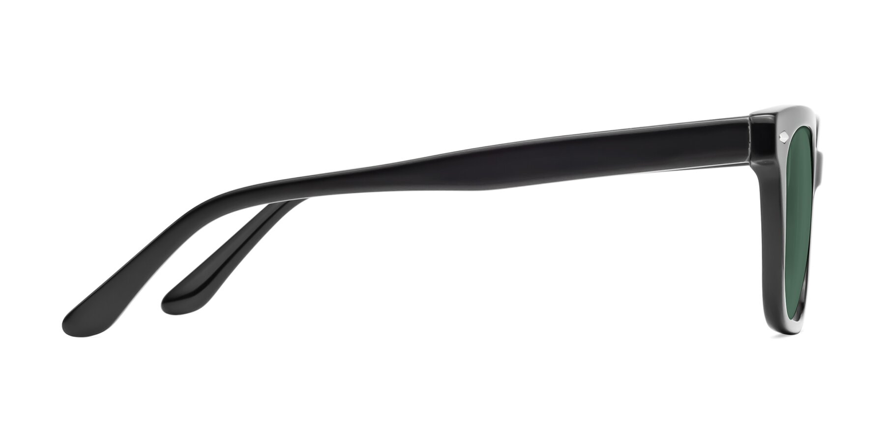 Side of 1052 in Black with Green Polarized Lenses