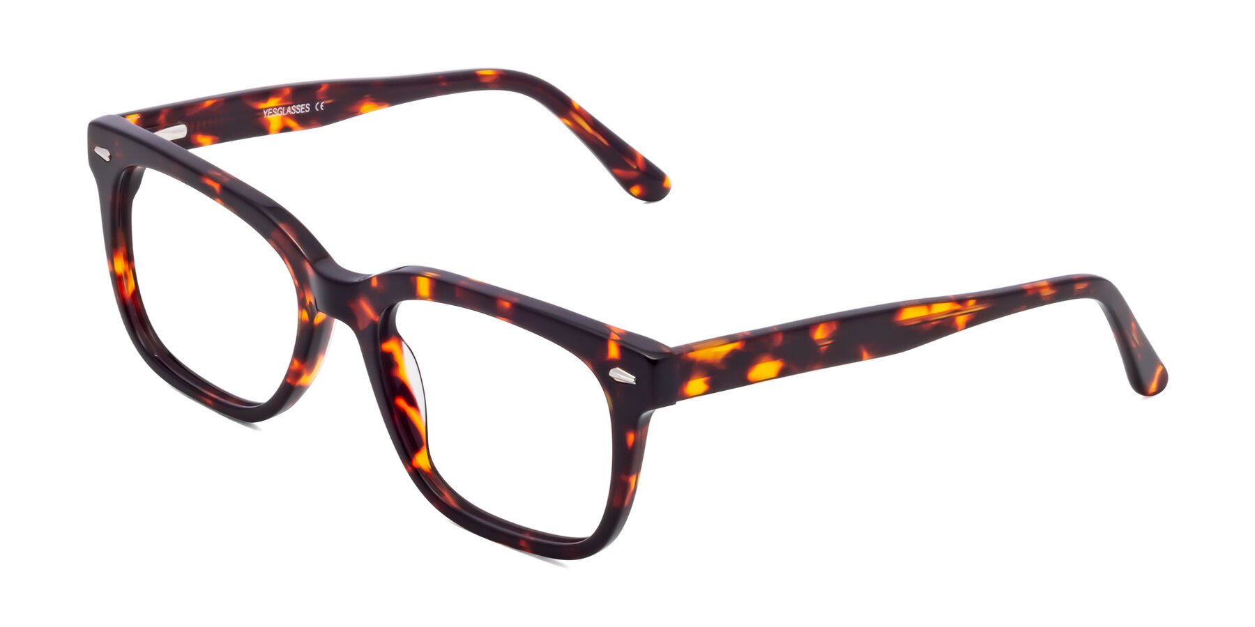 Angle of 1052 in Red Tortoise with Clear Blue Light Blocking Lenses