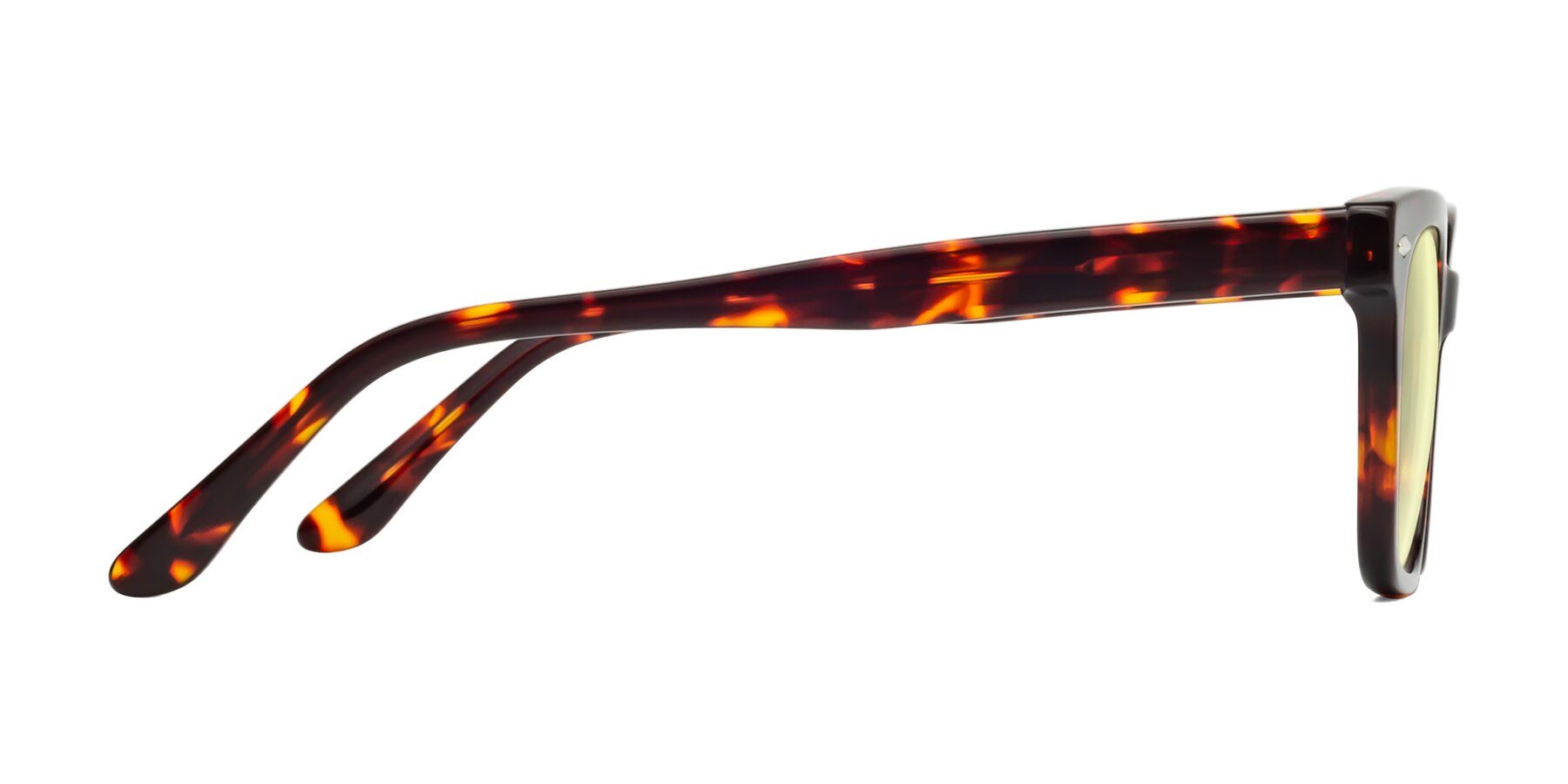 Side of 1052 in Red Tortoise with Light Yellow Tinted Lenses