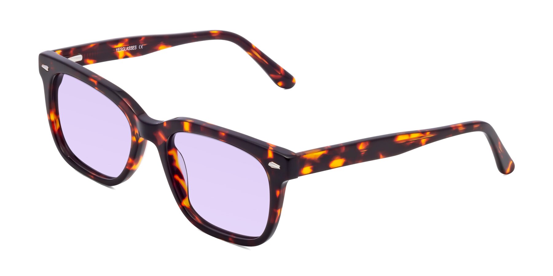 Angle of 1052 in Red Tortoise with Light Purple Tinted Lenses