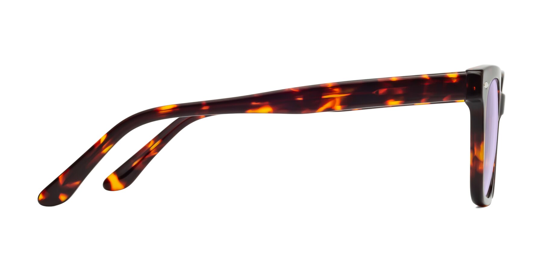 Side of 1052 in Red Tortoise with Light Purple Tinted Lenses