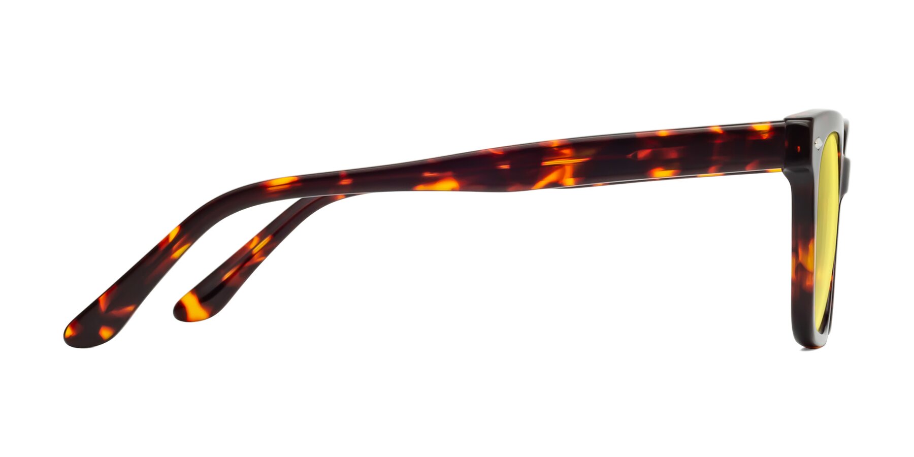 Side of 1052 in Red Tortoise with Medium Yellow Tinted Lenses