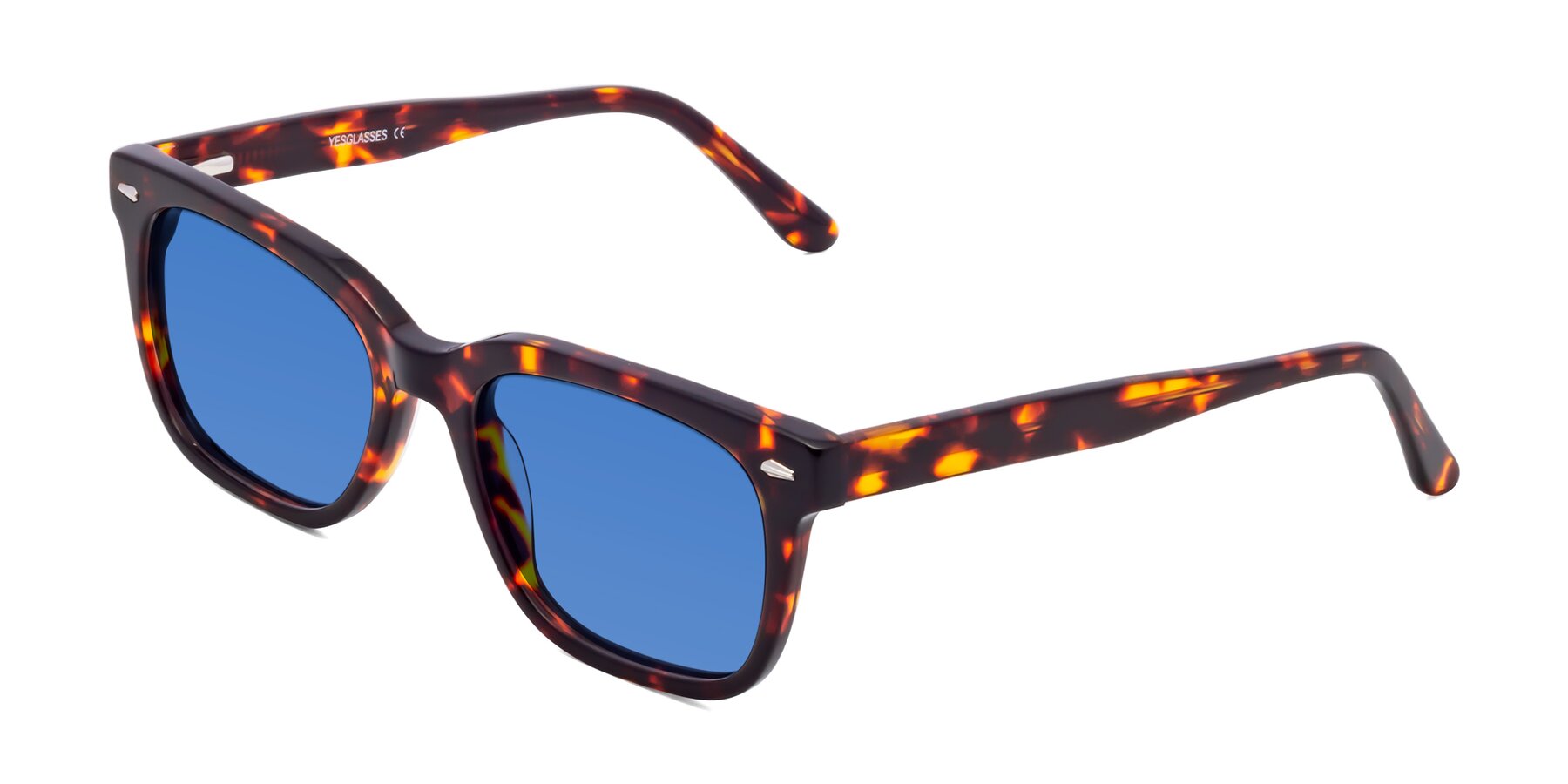 Angle of 1052 in Red Tortoise with Blue Tinted Lenses