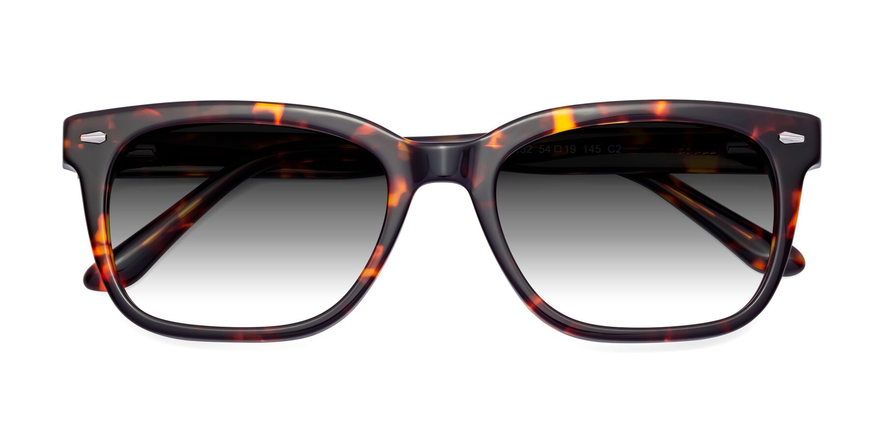 Folded Front of 1052 in Red Tortoise with Gray Gradient Lenses