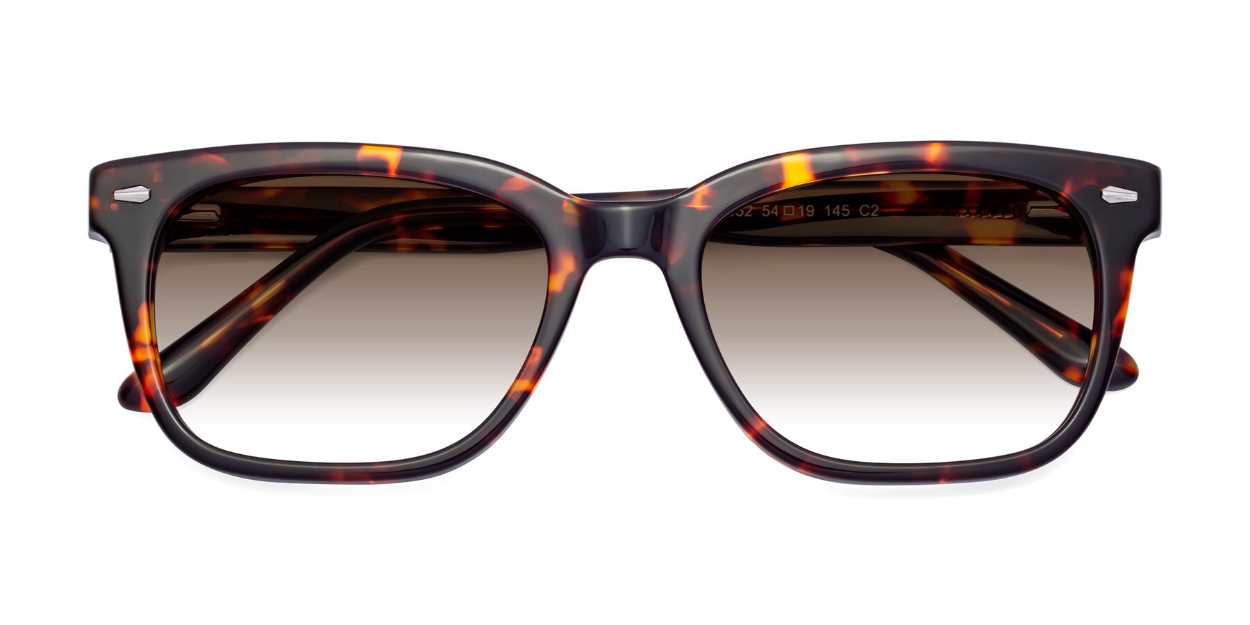 Folded Front of 1052 in Red Tortoise with Brown Gradient Lenses