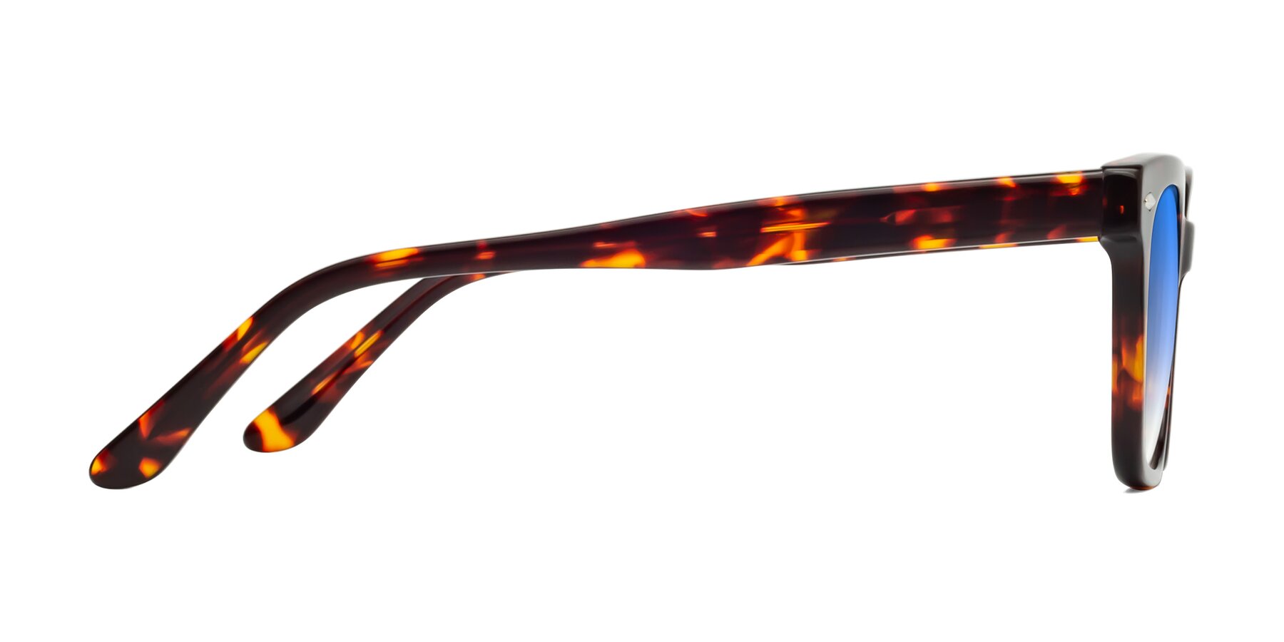 Side of 1052 in Red Tortoise with Blue Gradient Lenses