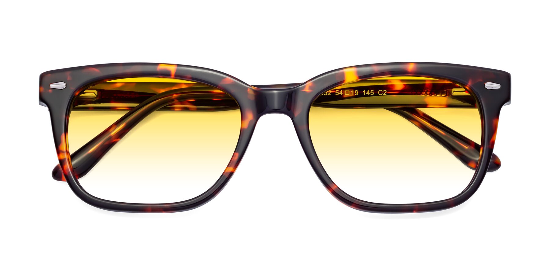 Folded Front of 1052 in Red Tortoise with Yellow Gradient Lenses