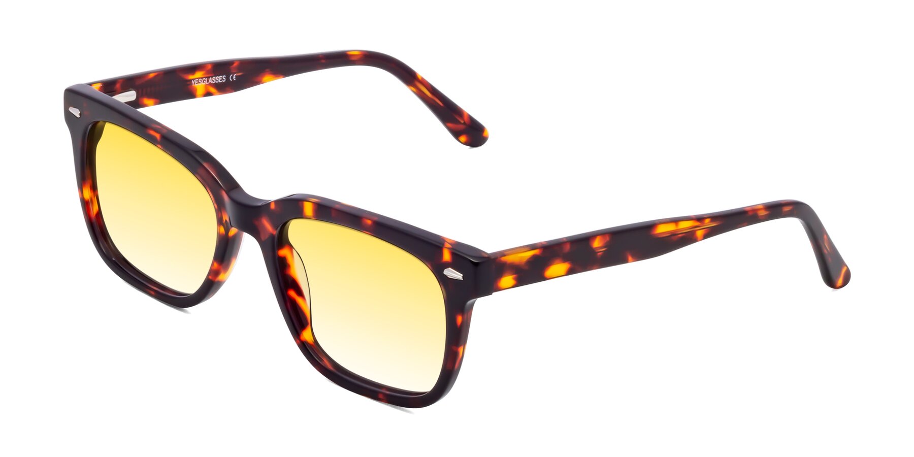 Angle of 1052 in Red Tortoise with Yellow Gradient Lenses