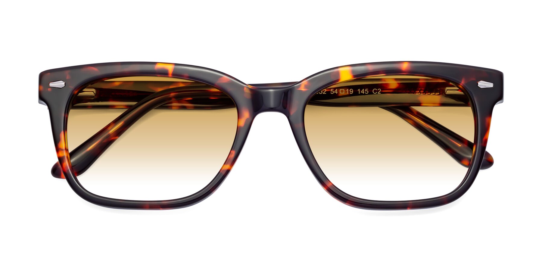 Folded Front of 1052 in Red Tortoise with Champagne Gradient Lenses