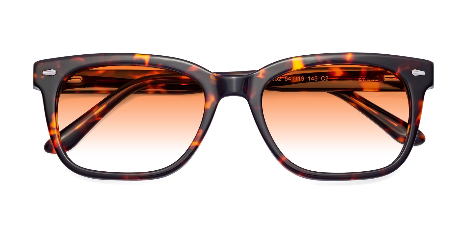 Folded Front of 1052 in Red Tortoise with Orange Gradient Lenses