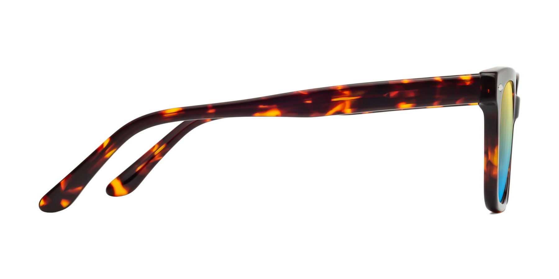 Side of 1052 in Red Tortoise with Yellow / Blue Gradient Lenses