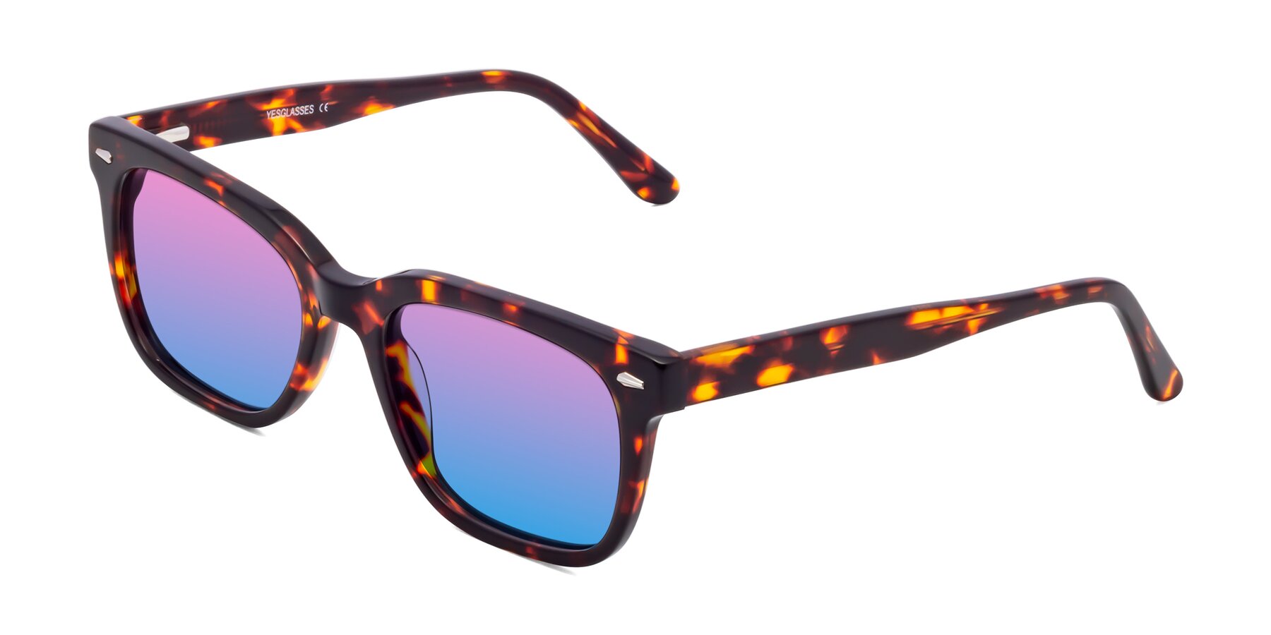 Angle of 1052 in Red Tortoise with Pink / Blue Gradient Lenses