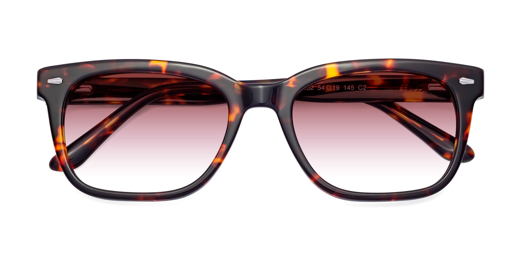 Folded Front of 1052 in Red Tortoise with Garnet Gradient Lenses