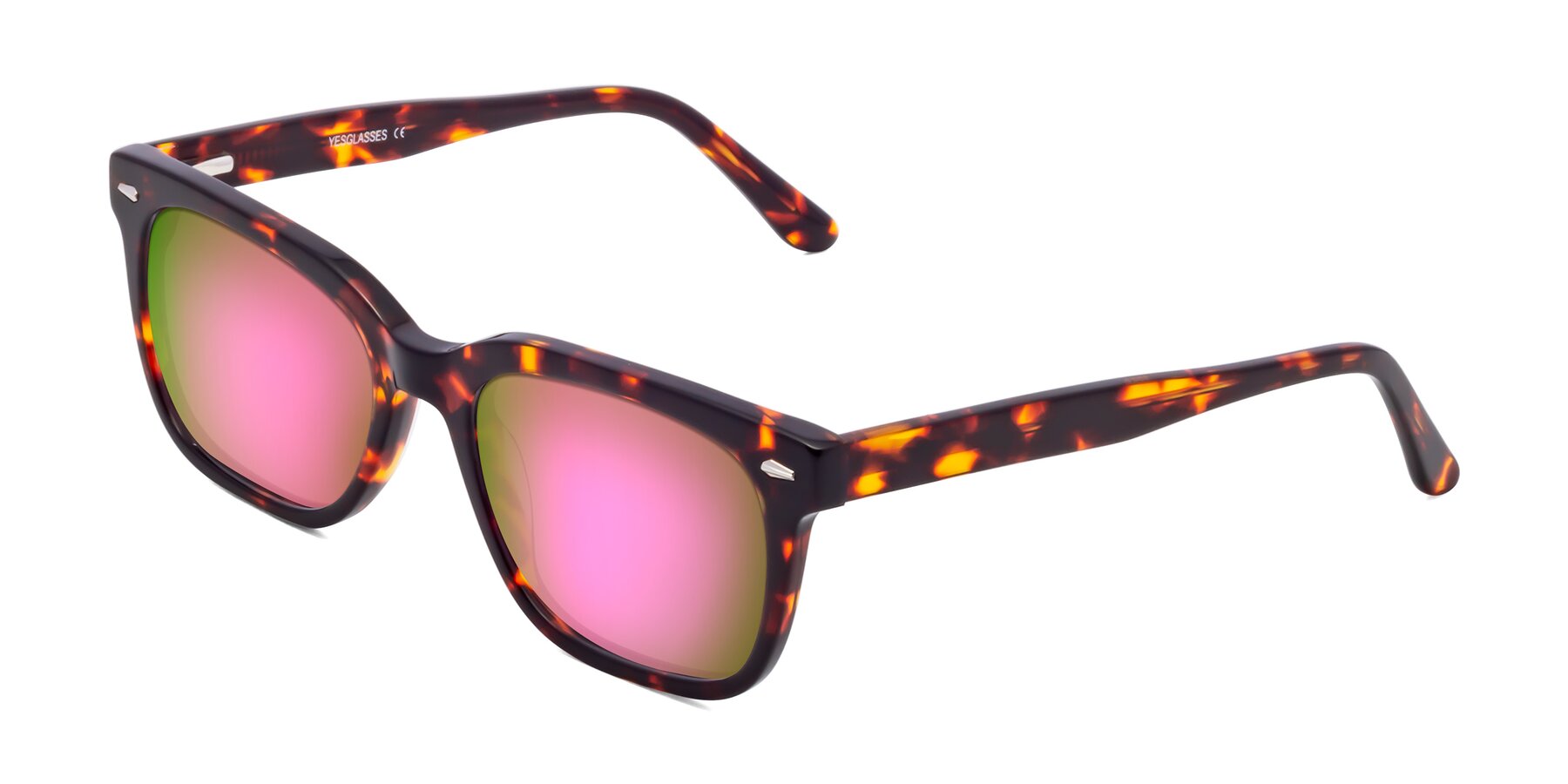 Angle of 1052 in Red Tortoise with Pink Mirrored Lenses