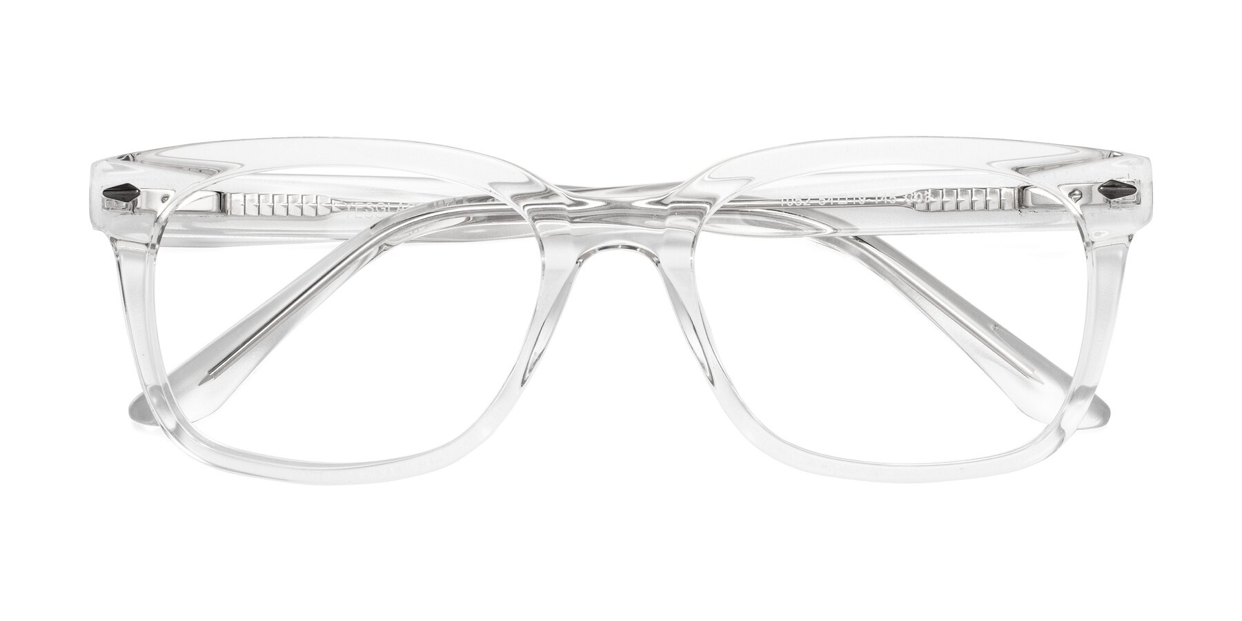 Folded Front of 1052 in Clear with Clear Eyeglass Lenses