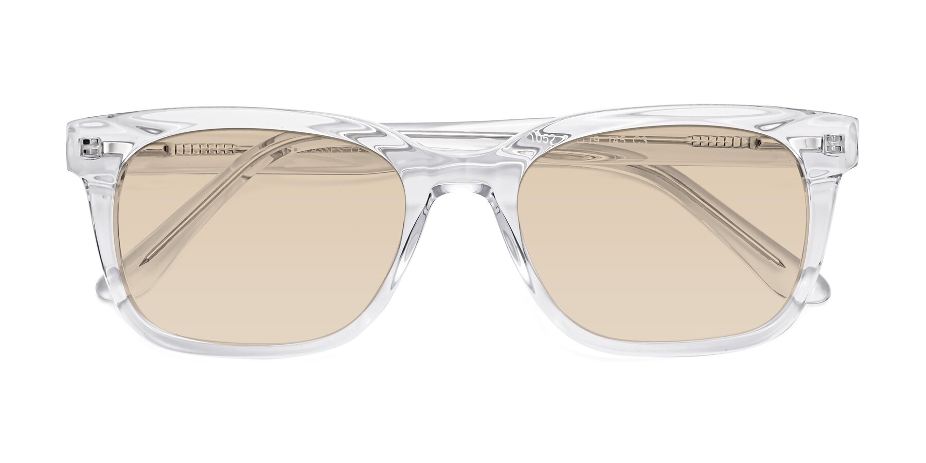 Folded Front of 1052 in Clear with Light Brown Tinted Lenses