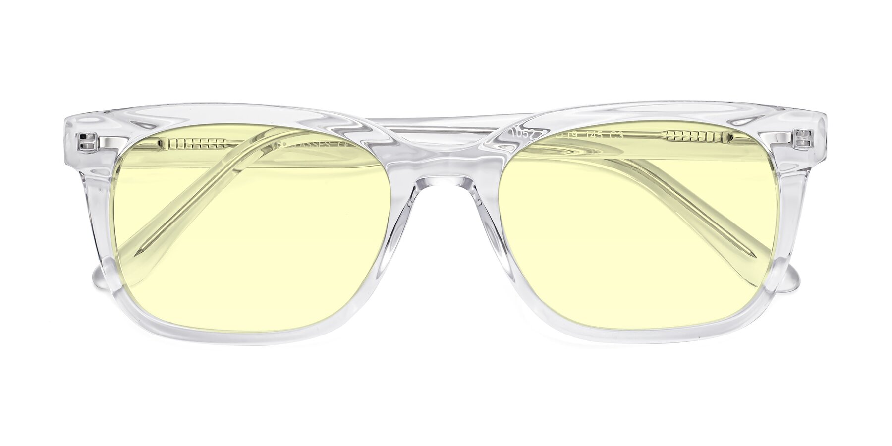 Folded Front of 1052 in Clear with Light Yellow Tinted Lenses