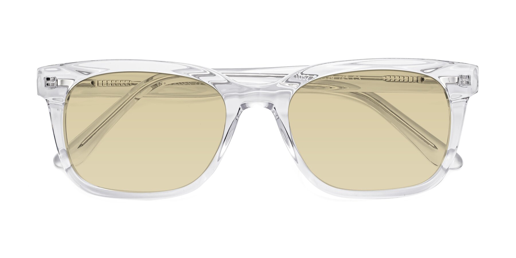 Folded Front of 1052 in Clear with Light Champagne Tinted Lenses