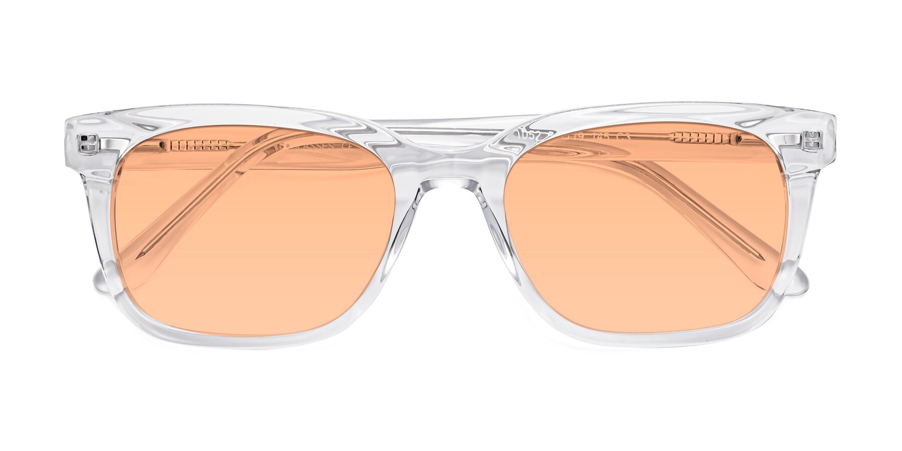 Folded Front of 1052 in Clear with Light Orange Tinted Lenses