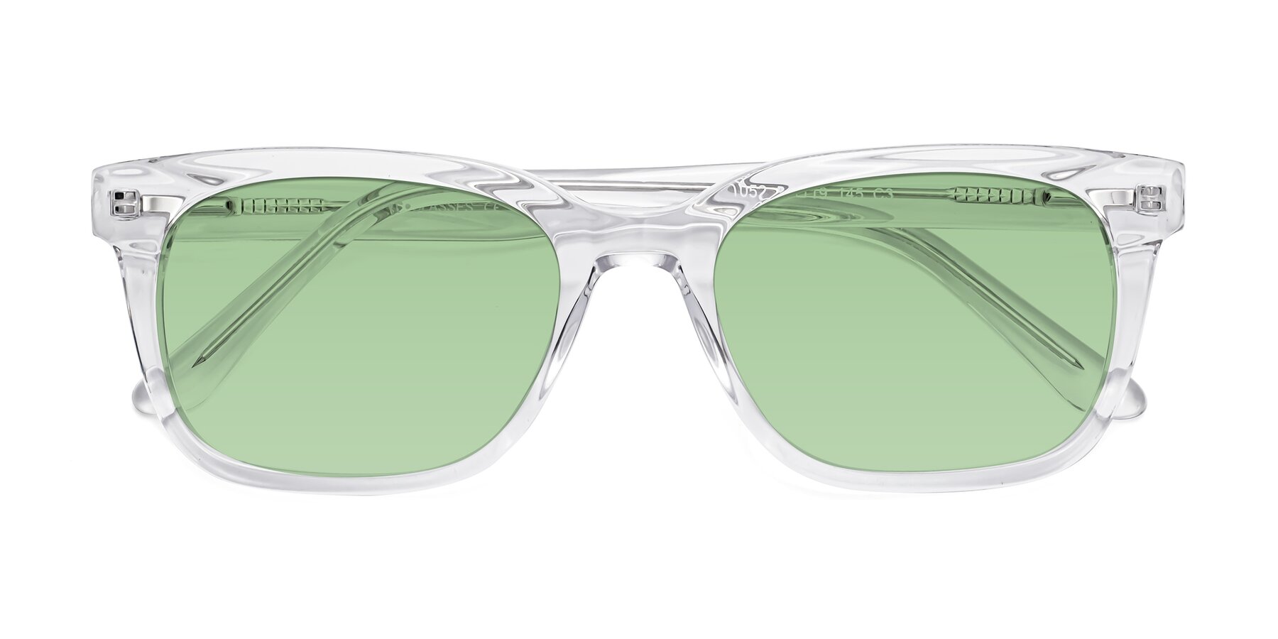 Folded Front of 1052 in Clear with Medium Green Tinted Lenses