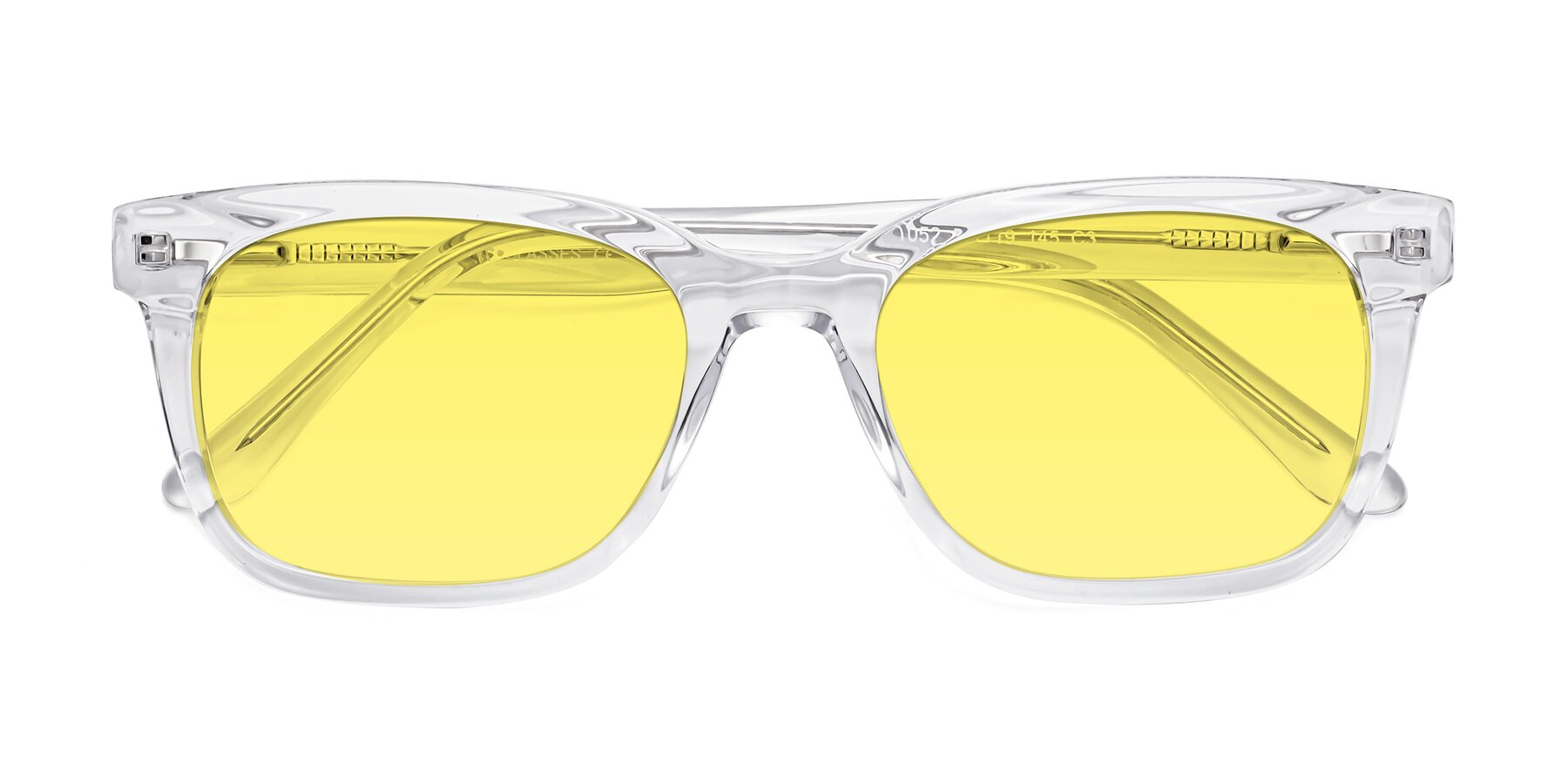 Folded Front of 1052 in Clear with Medium Yellow Tinted Lenses
