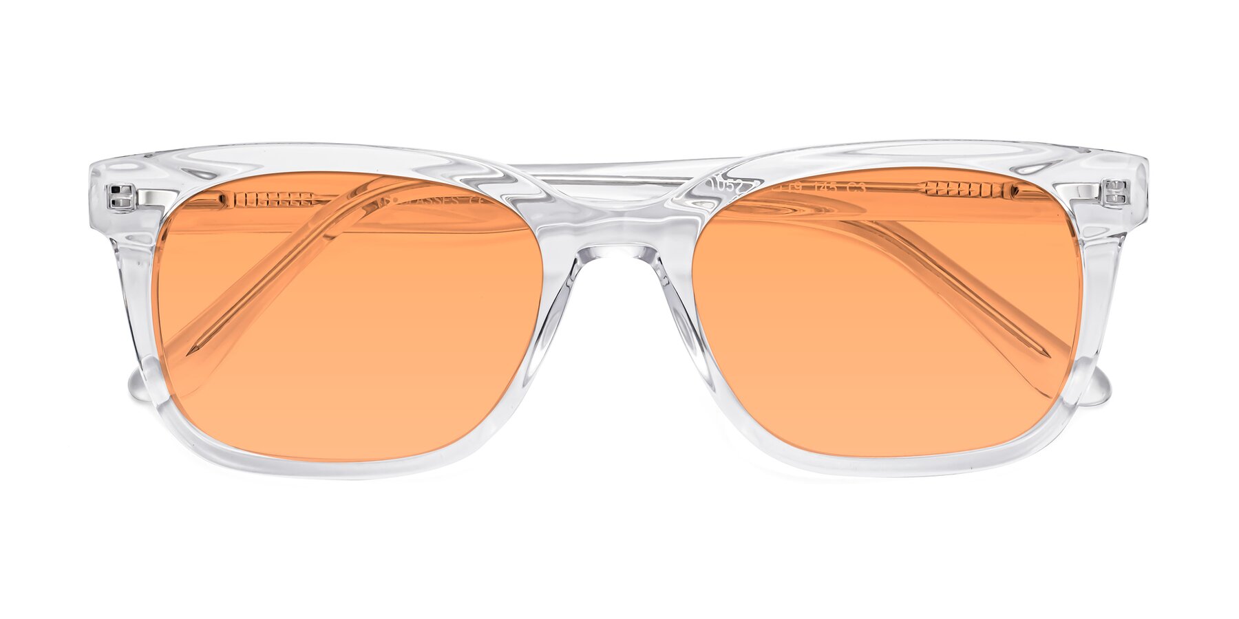 Folded Front of 1052 in Clear with Medium Orange Tinted Lenses
