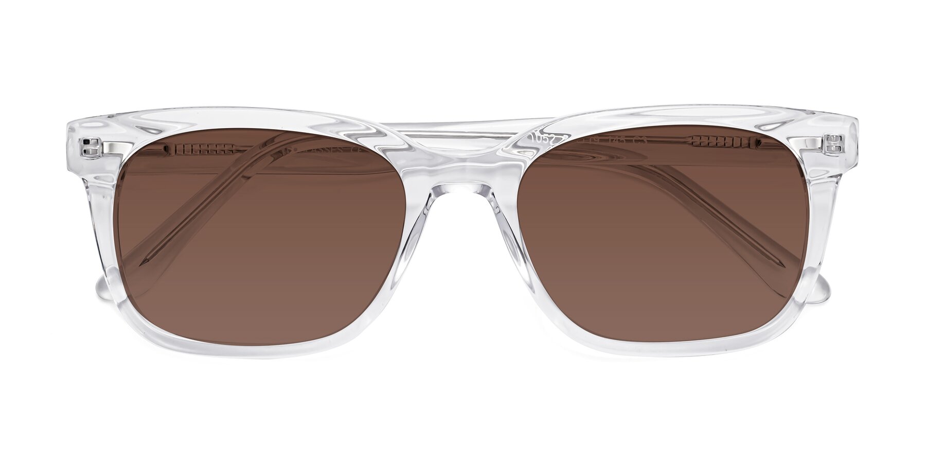 Folded Front of 1052 in Clear with Brown Tinted Lenses