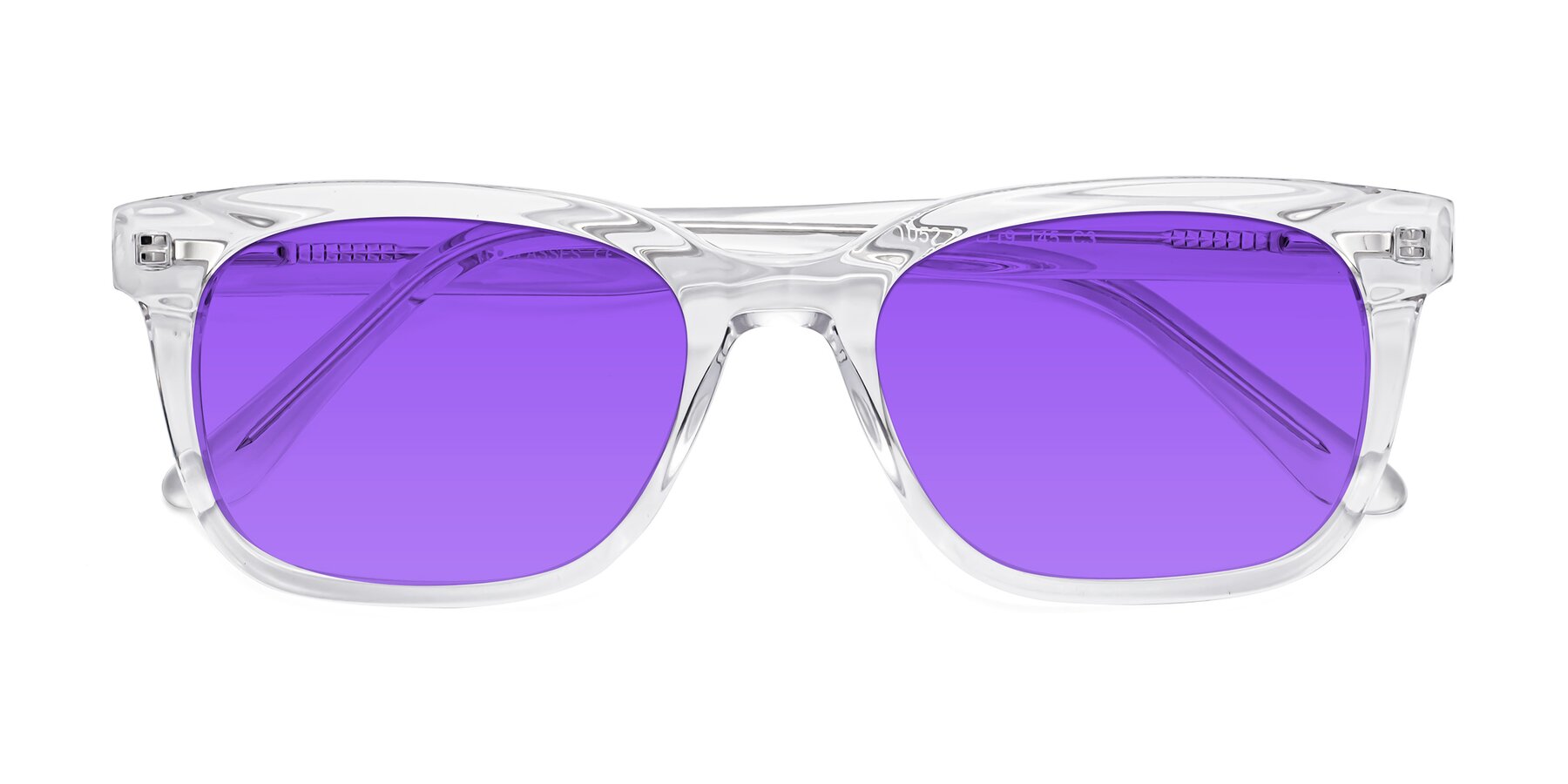 Folded Front of 1052 in Clear with Purple Tinted Lenses