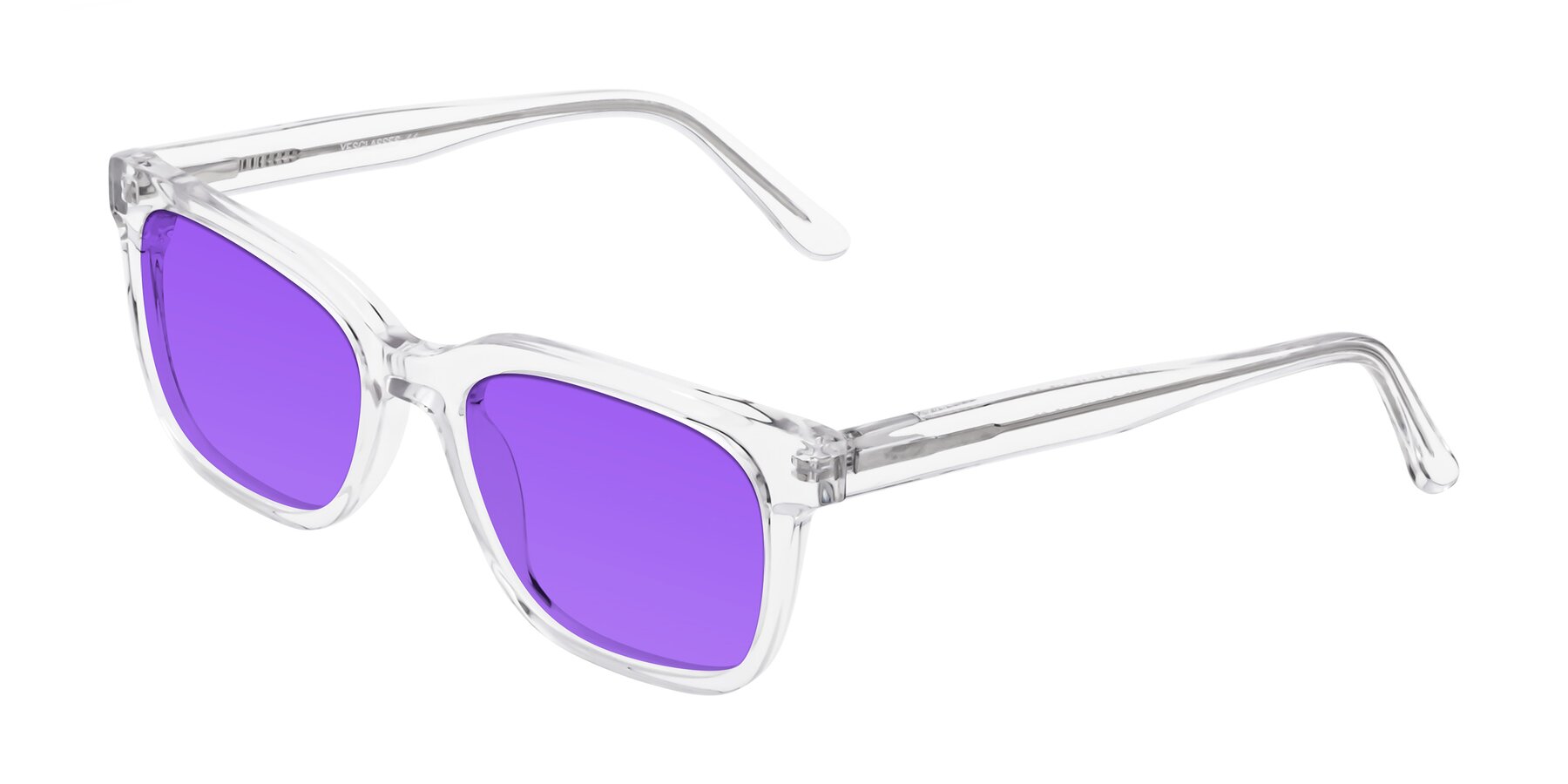 Angle of 1052 in Clear with Purple Tinted Lenses