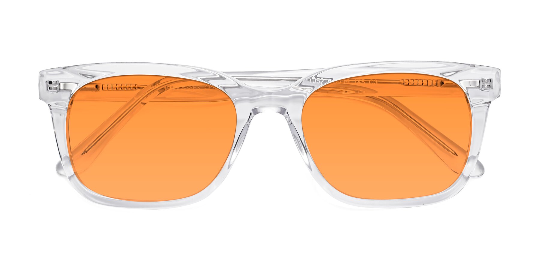 Folded Front of 1052 in Clear with Orange Tinted Lenses
