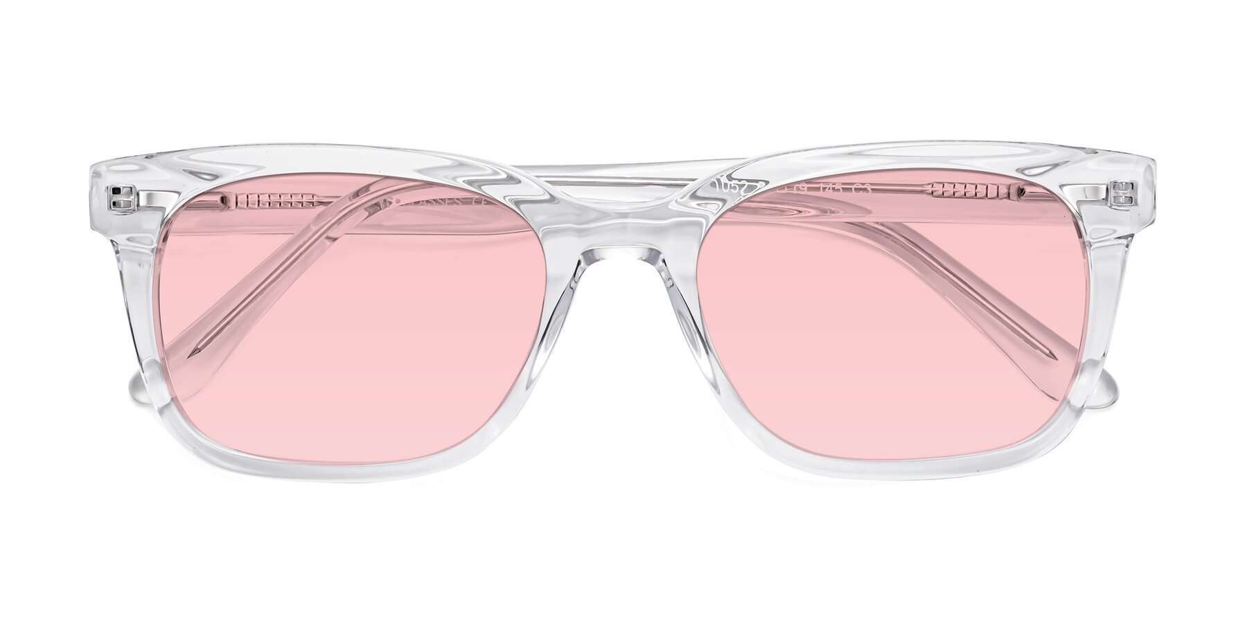 Folded Front of 1052 in Clear with Light Garnet Tinted Lenses