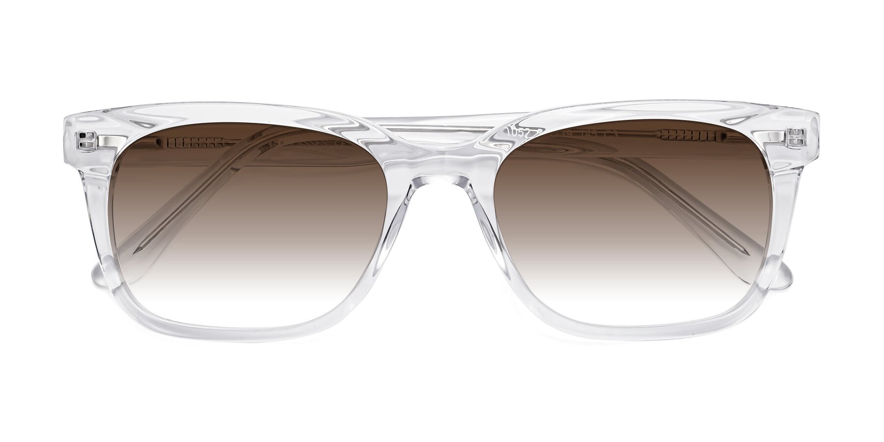 Folded Front of 1052 in Clear with Brown Gradient Lenses