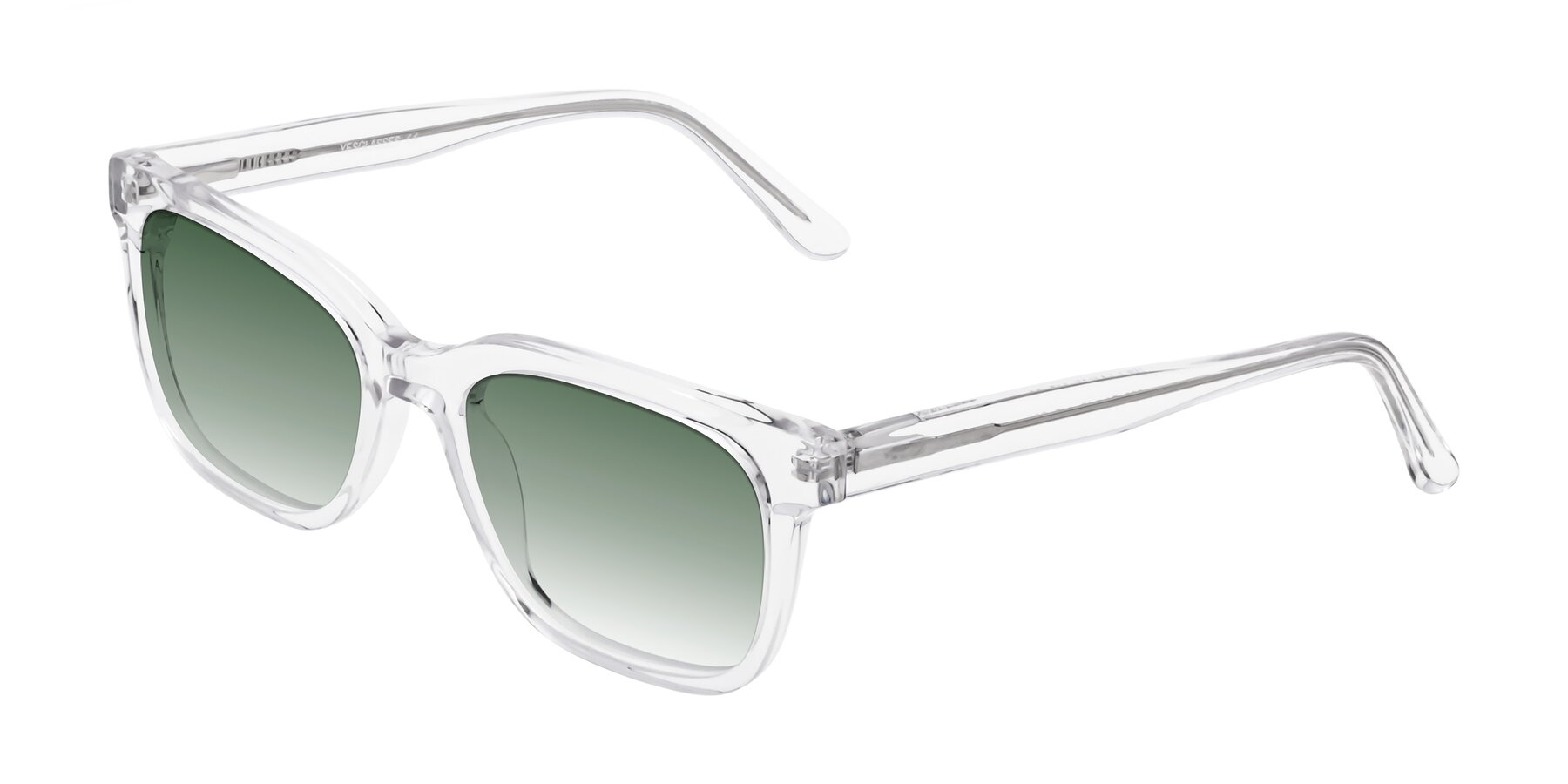 Angle of 1052 in Clear with Green Gradient Lenses