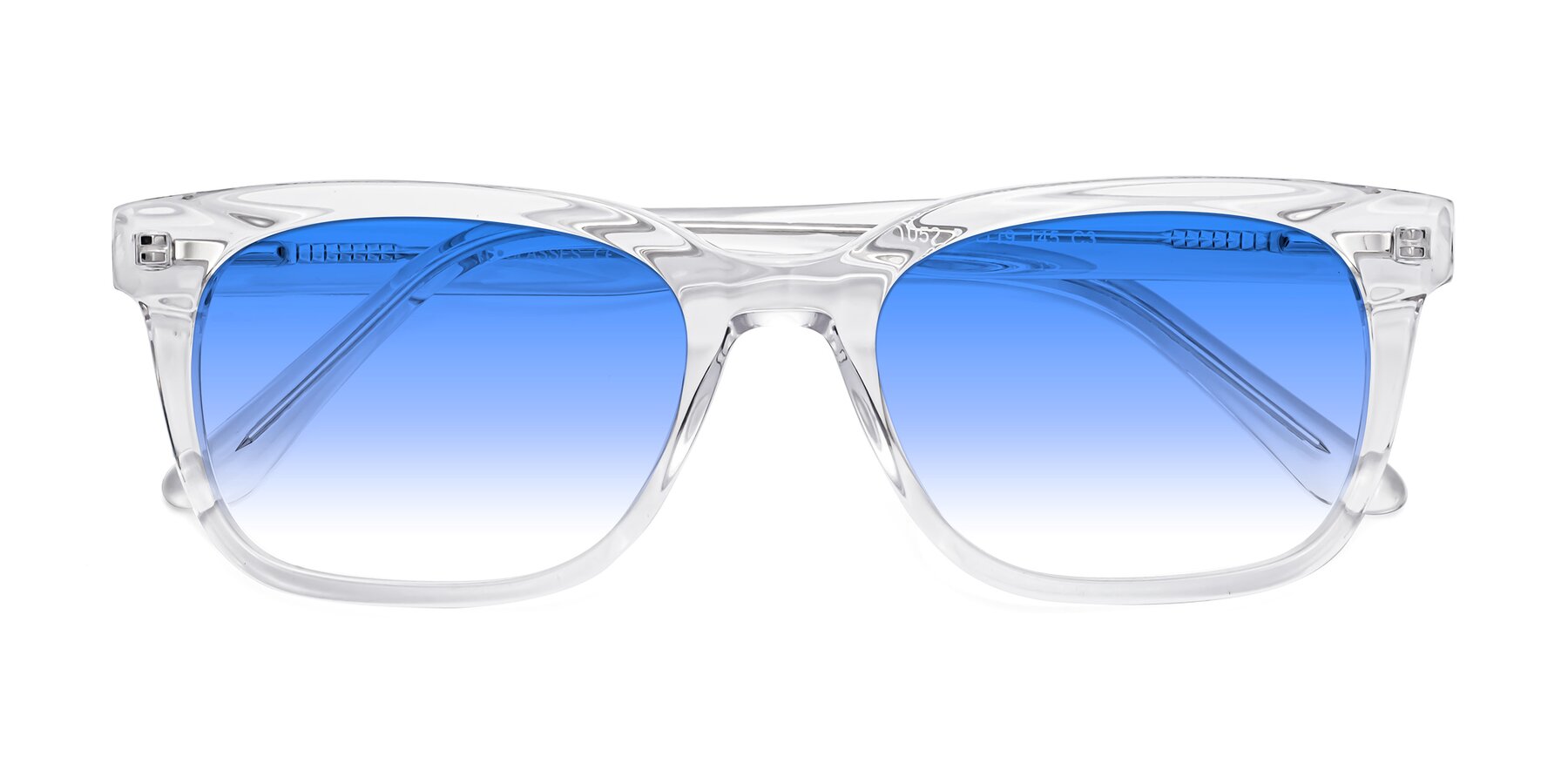 Folded Front of 1052 in Clear with Blue Gradient Lenses
