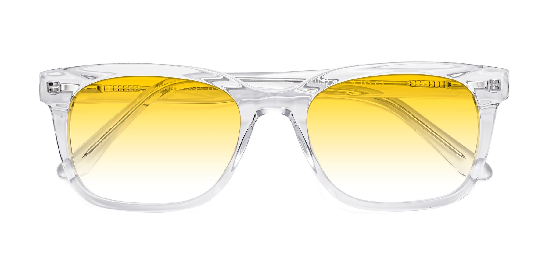 Folded Front of 1052 in Clear with Yellow Gradient Lenses