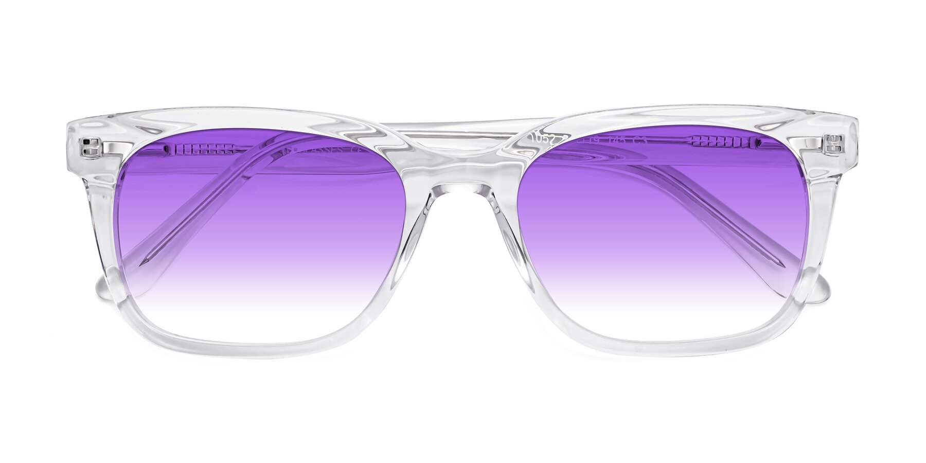 Folded Front of 1052 in Clear with Purple Gradient Lenses