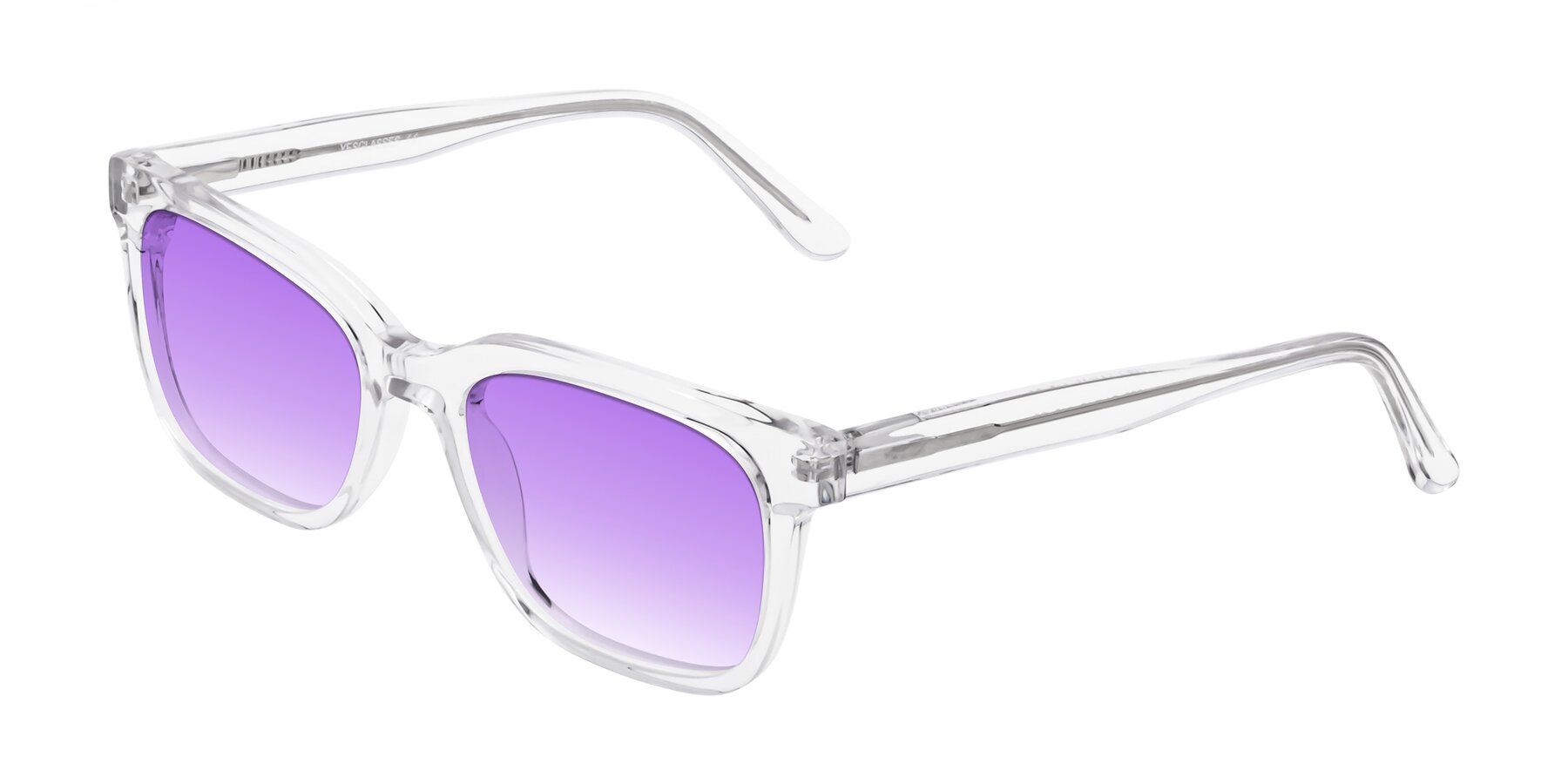 Angle of 1052 in Clear with Purple Gradient Lenses