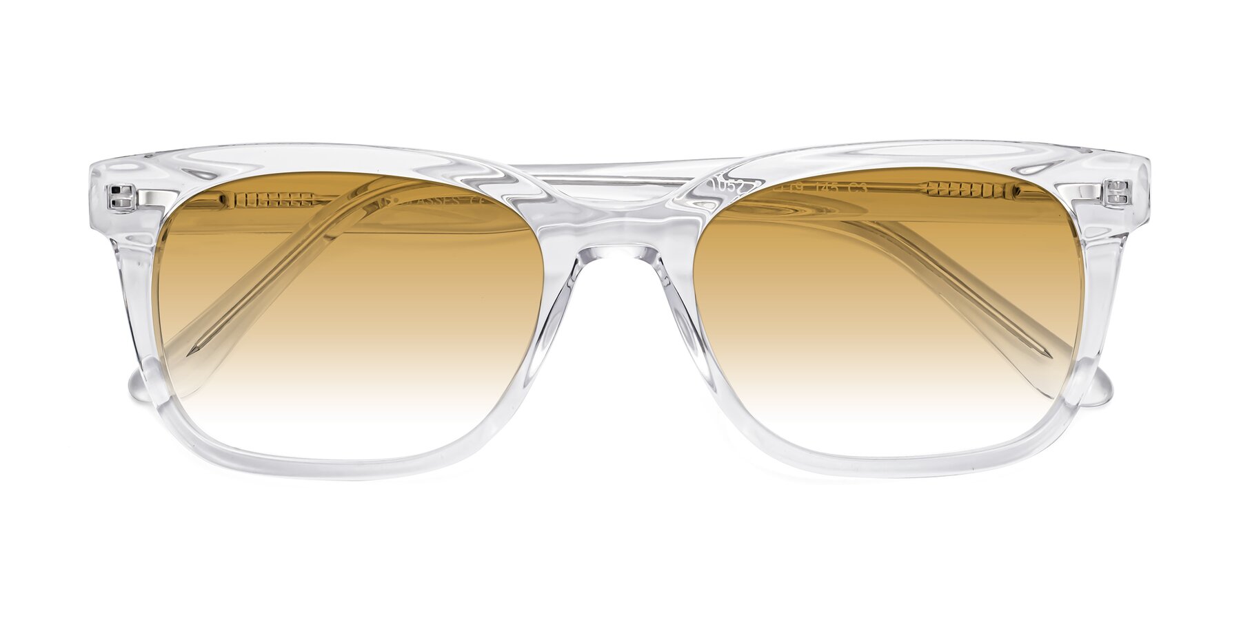 Folded Front of 1052 in Clear with Champagne Gradient Lenses