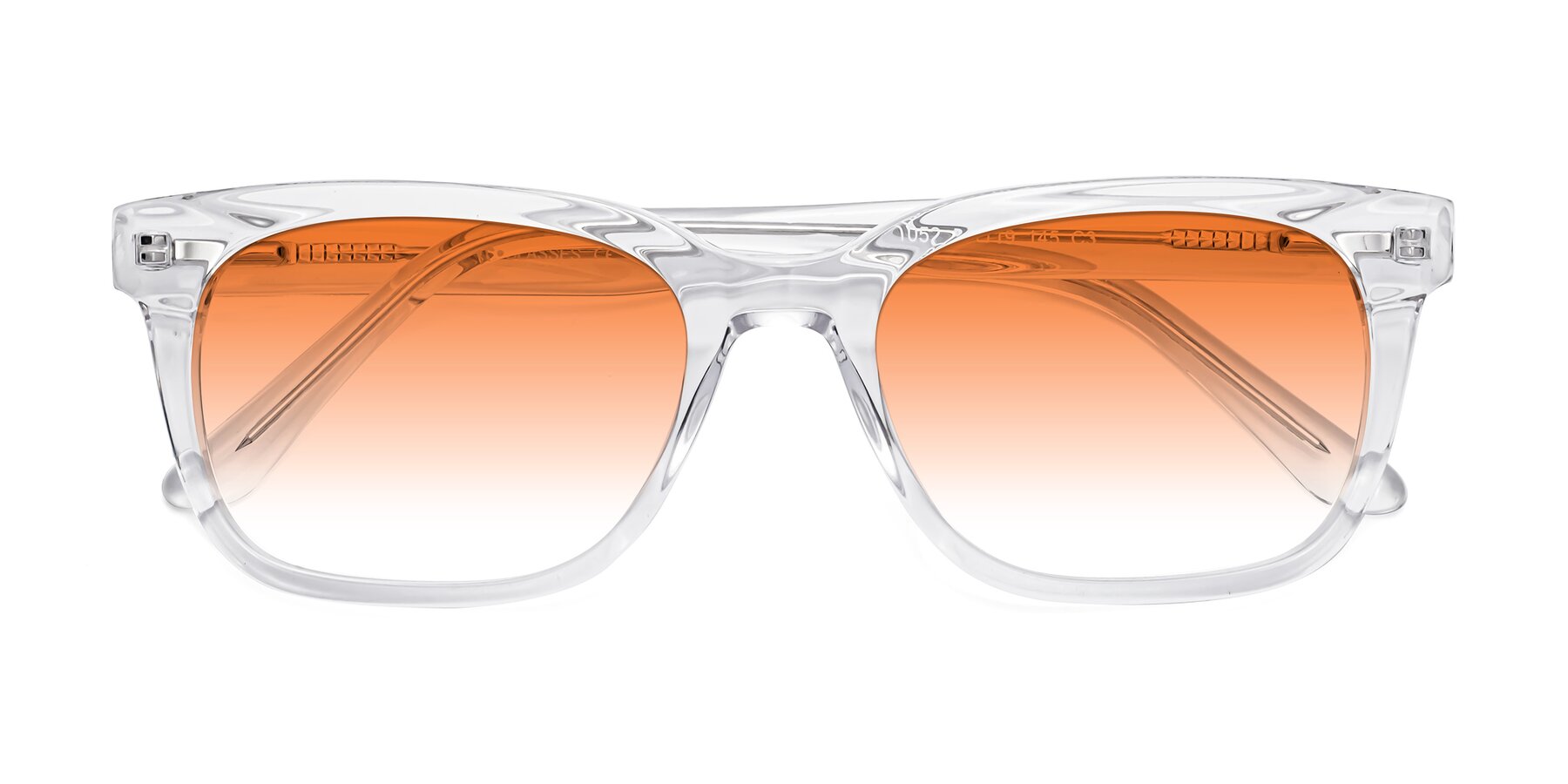 Folded Front of 1052 in Clear with Orange Gradient Lenses