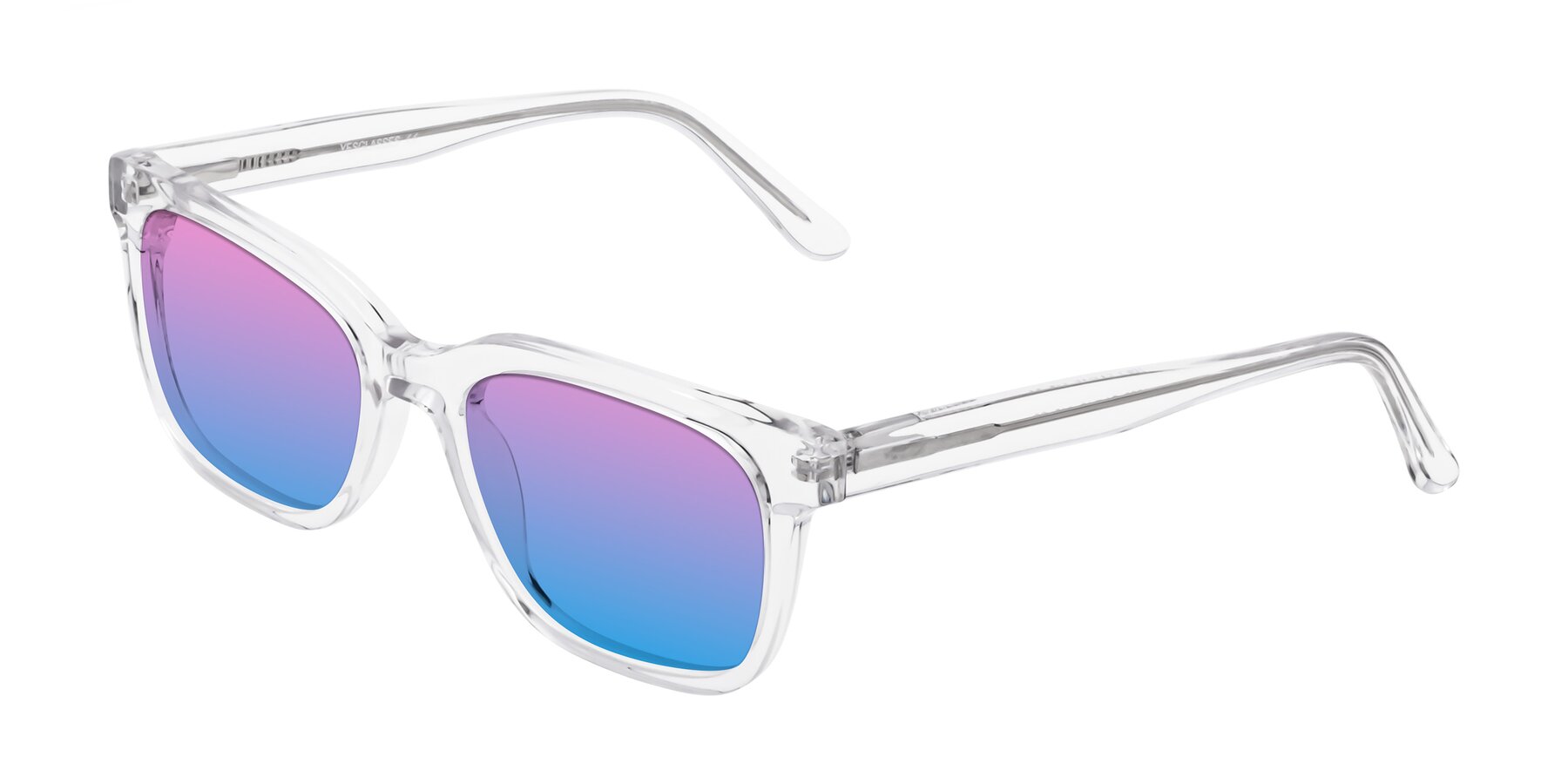 Angle of 1052 in Clear with Pink / Blue Gradient Lenses