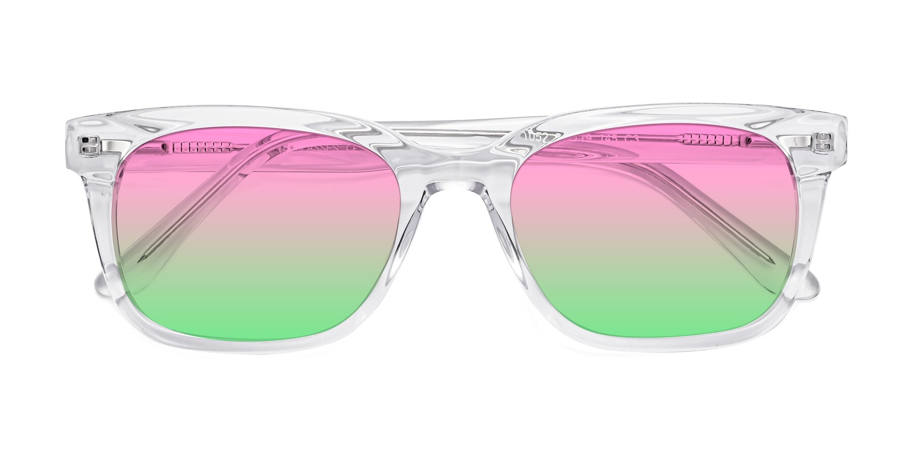 Folded Front of 1052 in Clear with Pink / Green Gradient Lenses