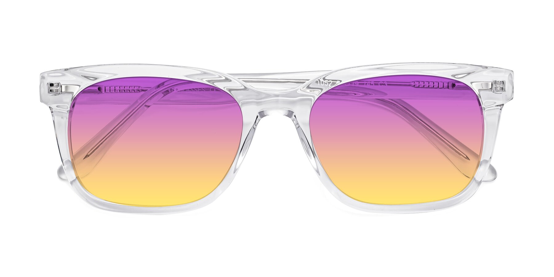Folded Front of 1052 in Clear with Purple / Yellow Gradient Lenses