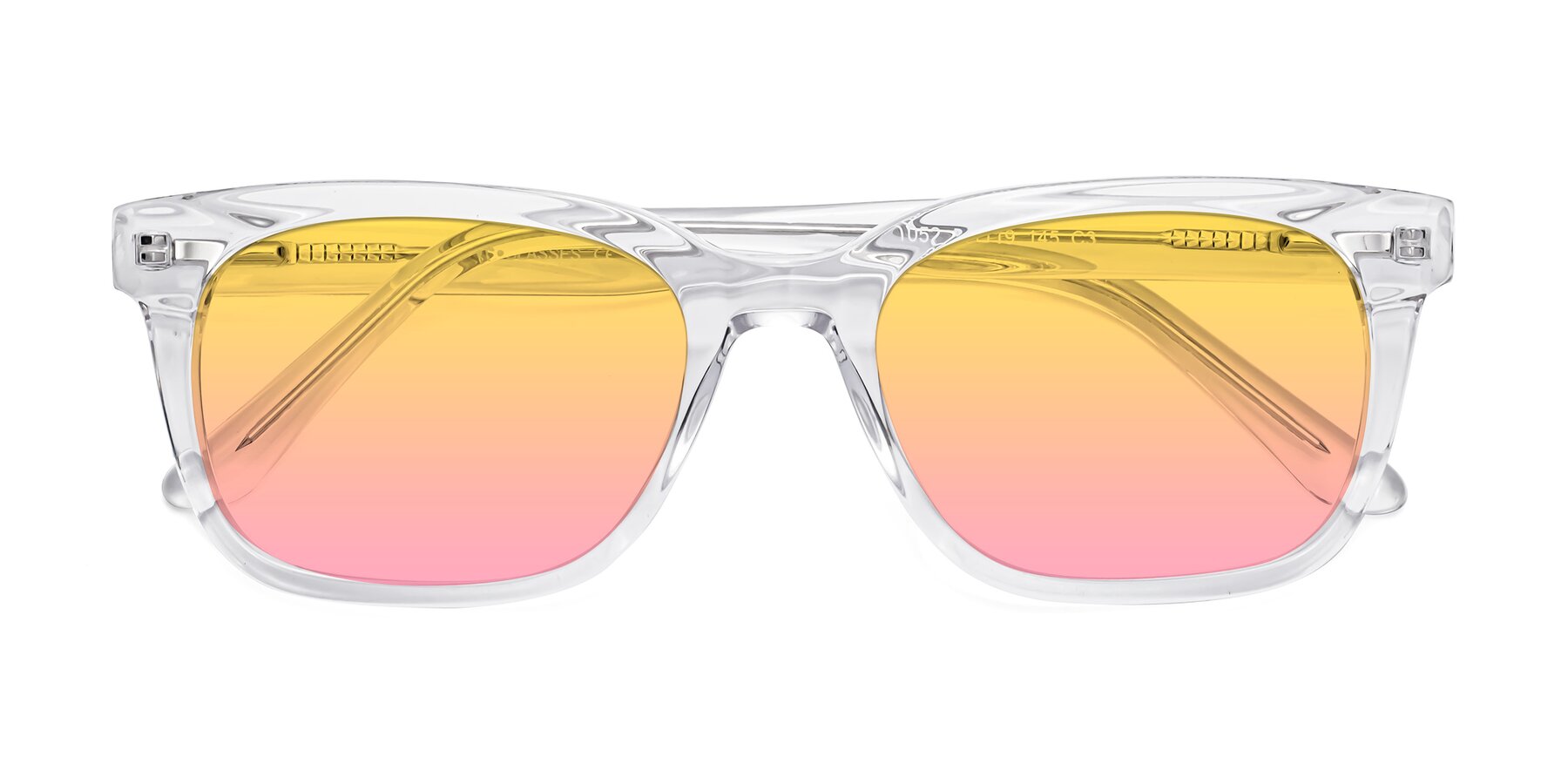 Folded Front of 1052 in Clear with Yellow / Pink Gradient Lenses