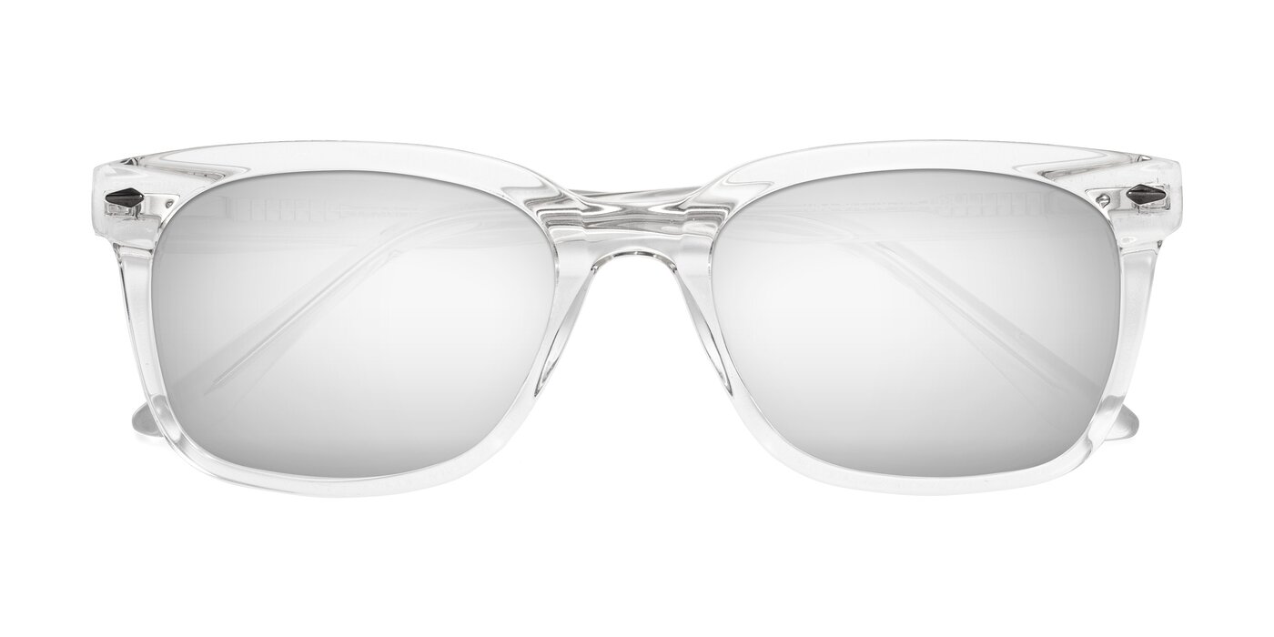1052 - Clear Flash Mirrored Sunglasses